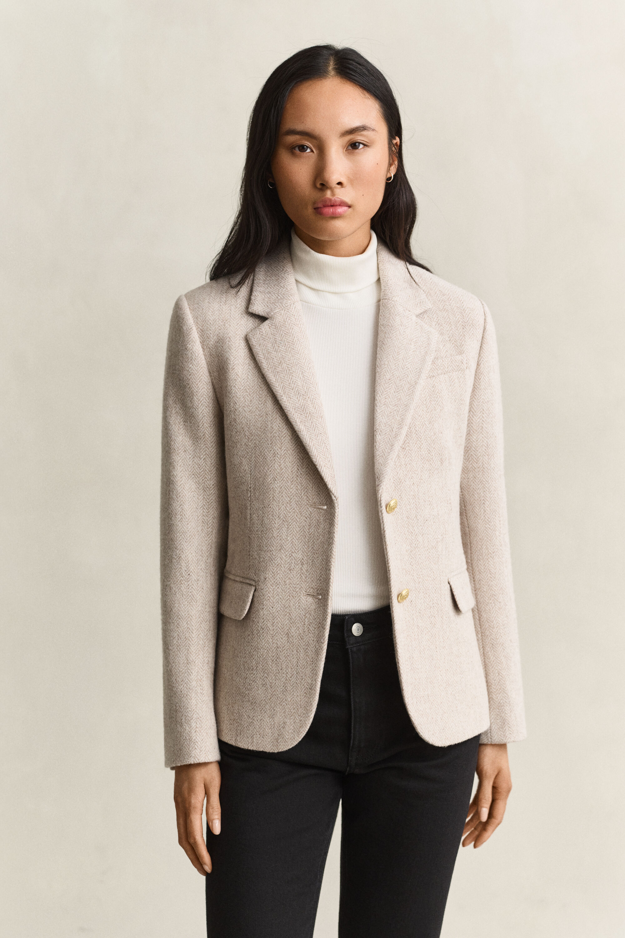 Sildebensmønstret blazer