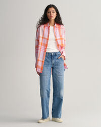 Oversized madras skjorte