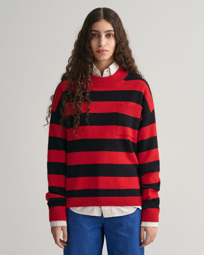Barstripe crewneck sweater