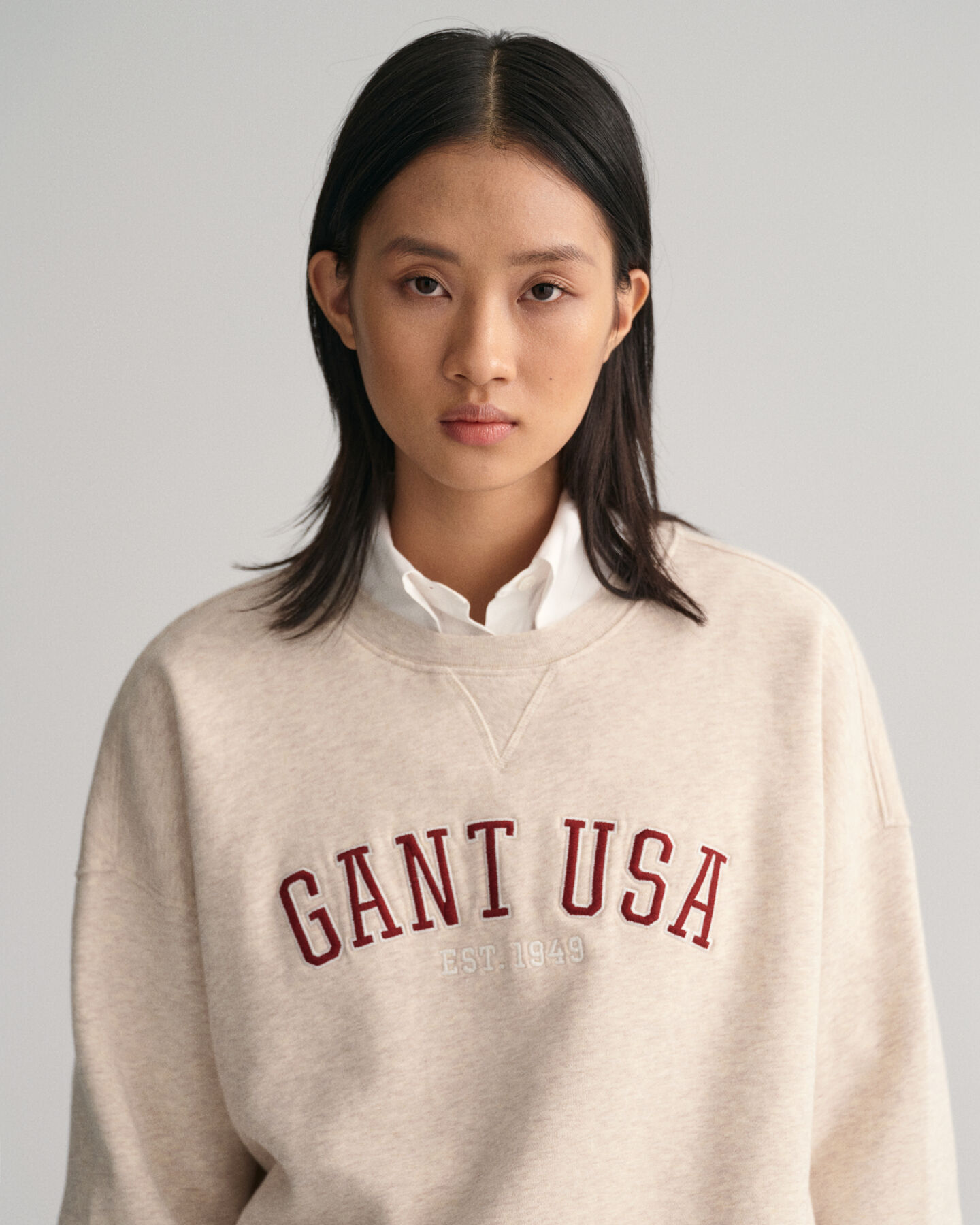Oversized GANT USA sweatshirt med crewneck