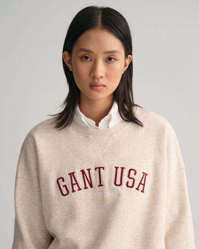 Oversized GANT USA sweatshirt med crewneck