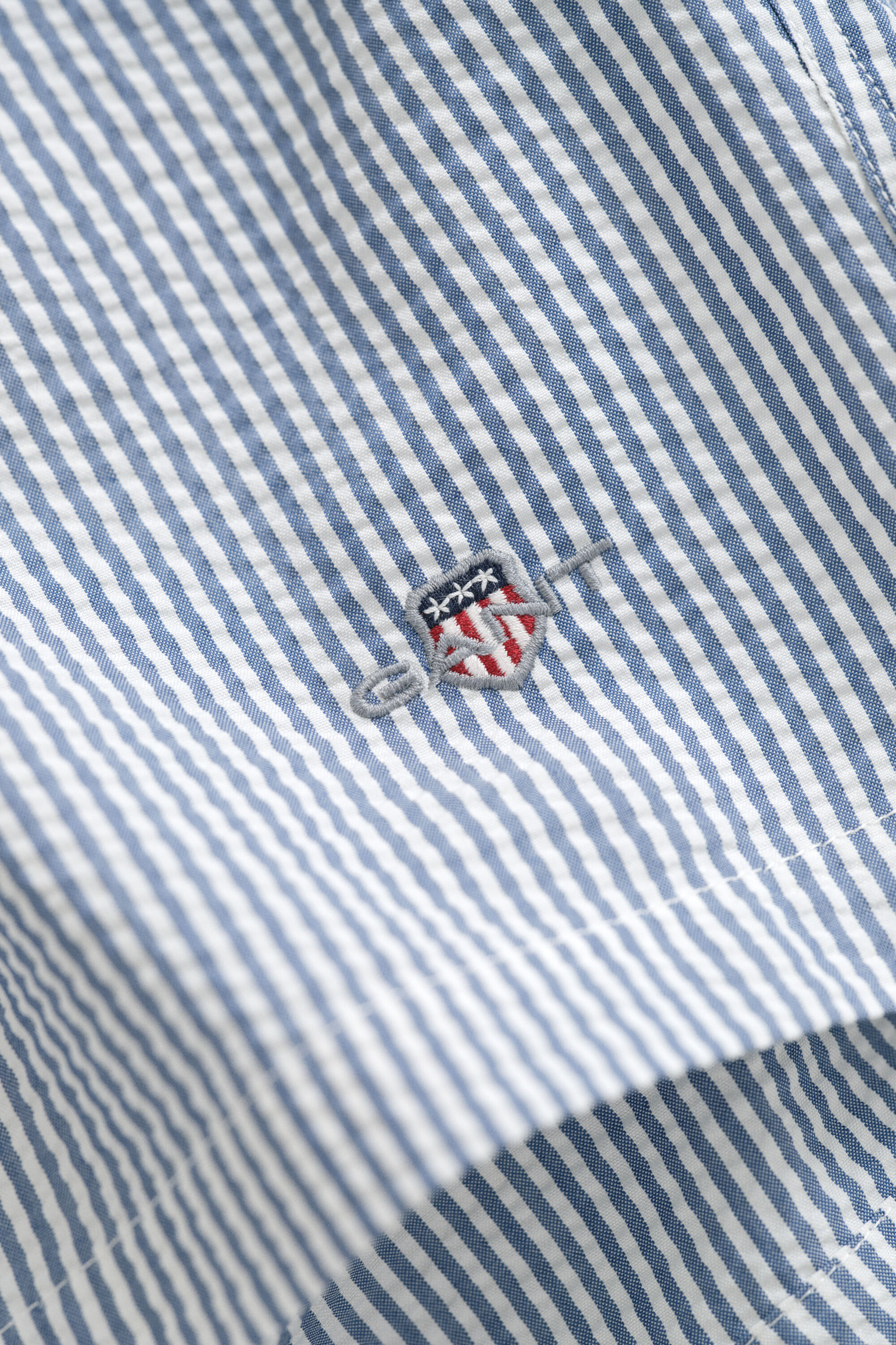 Stribede seersucker badeshorts