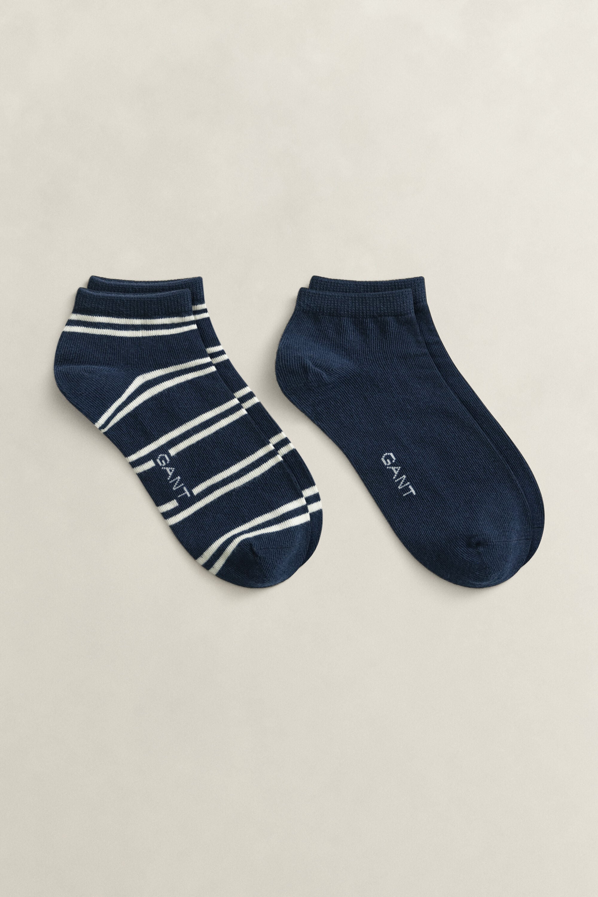 2-Pack ankelsokker med striber