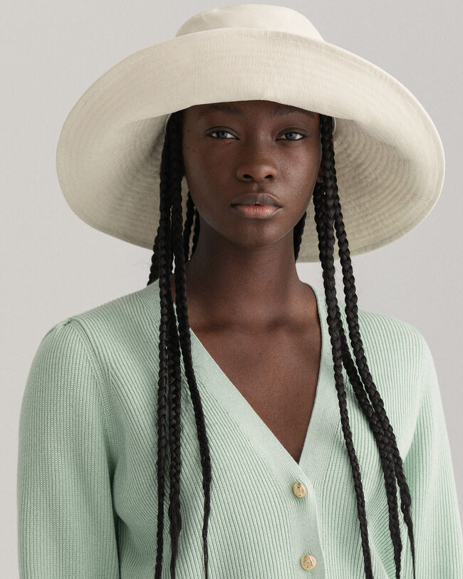 Ribstrikket cardigan af bomuld