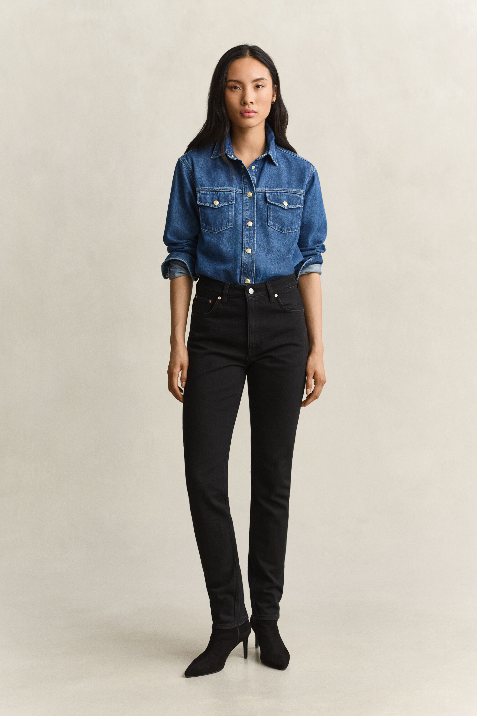 Slim højtaljede jeans
