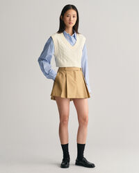 Plisseret mini nederdel