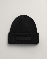 Ribstrikket beanie
