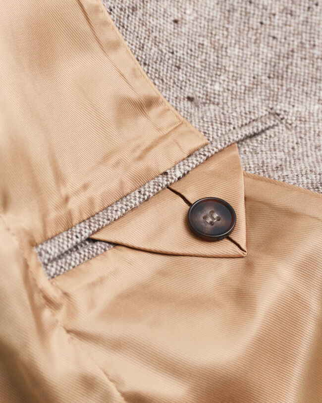 Regular fit uldblazer med tekstur