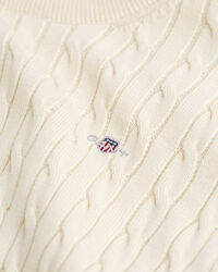 Teens Shield crewneck sweater af bomuld med kabelstrik