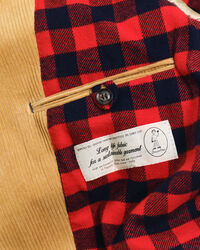 Regular fit blazer i jernbanefløjl