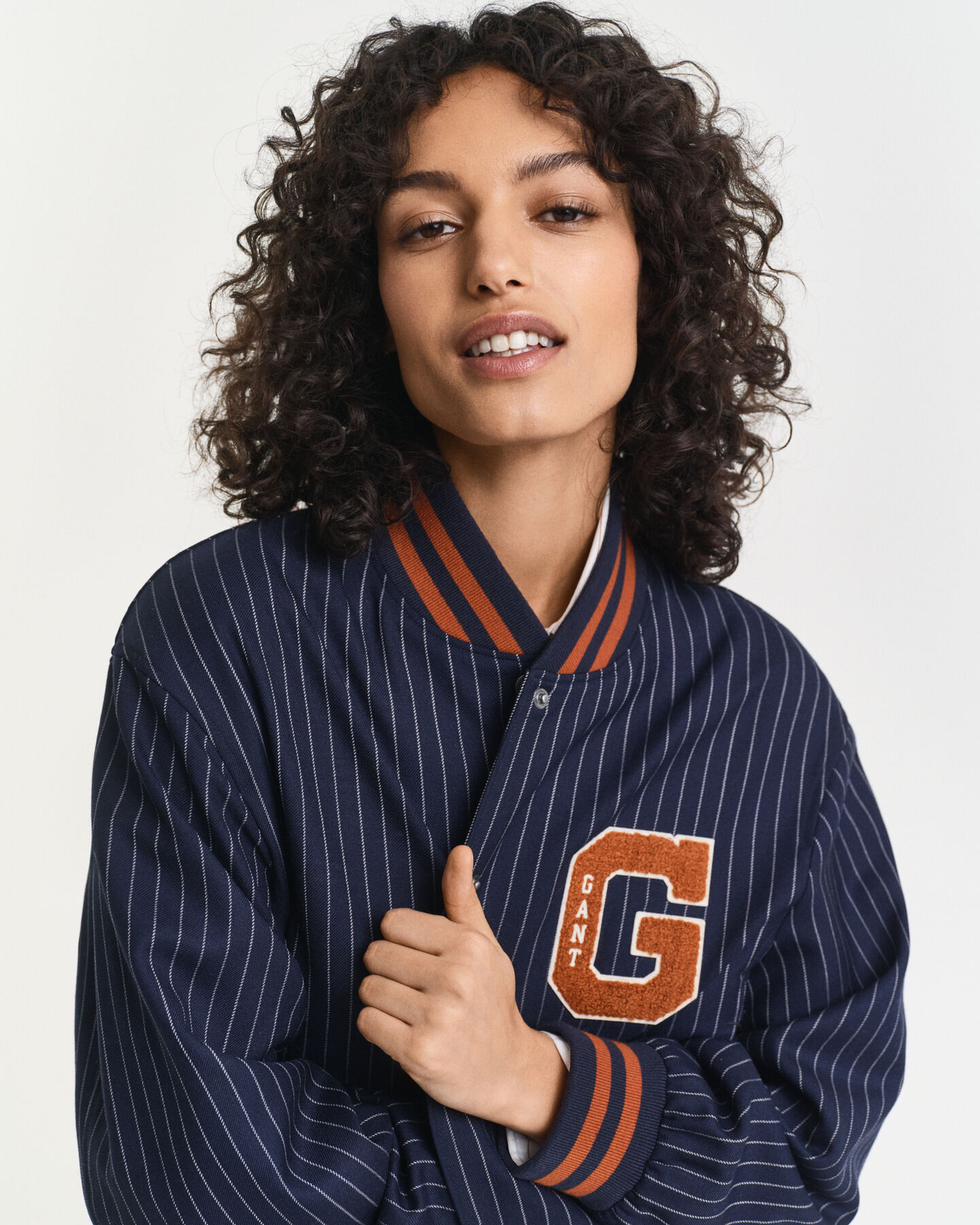 Nålestribet Varsity Jacket
