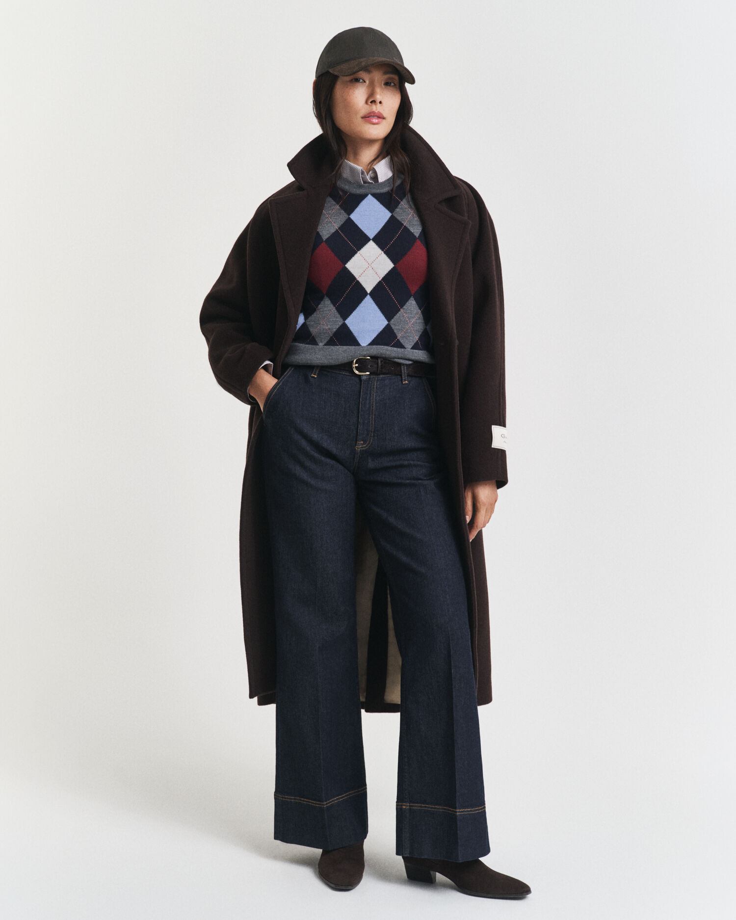 Argyle vest med crewneck