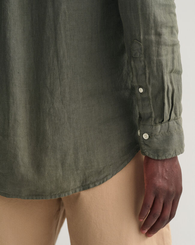 Regular fit garment-dyed h&oslash;rskjorte