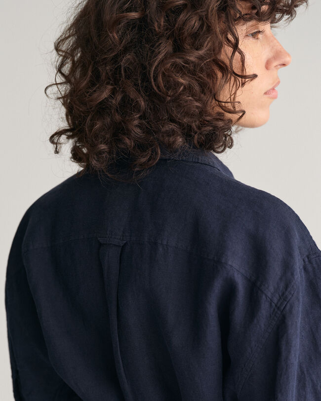 Skjortekjole af h&oslash;r med korte &aelig;rmer