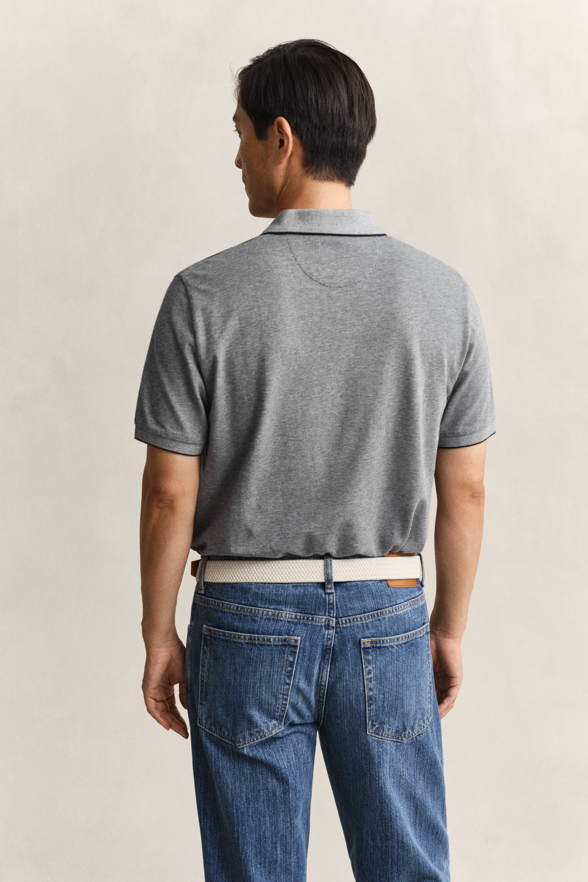 Tofarvet poloskjorte