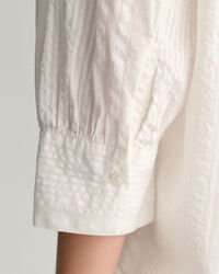 Relaxed fit popover skjorte med seersucker-striber