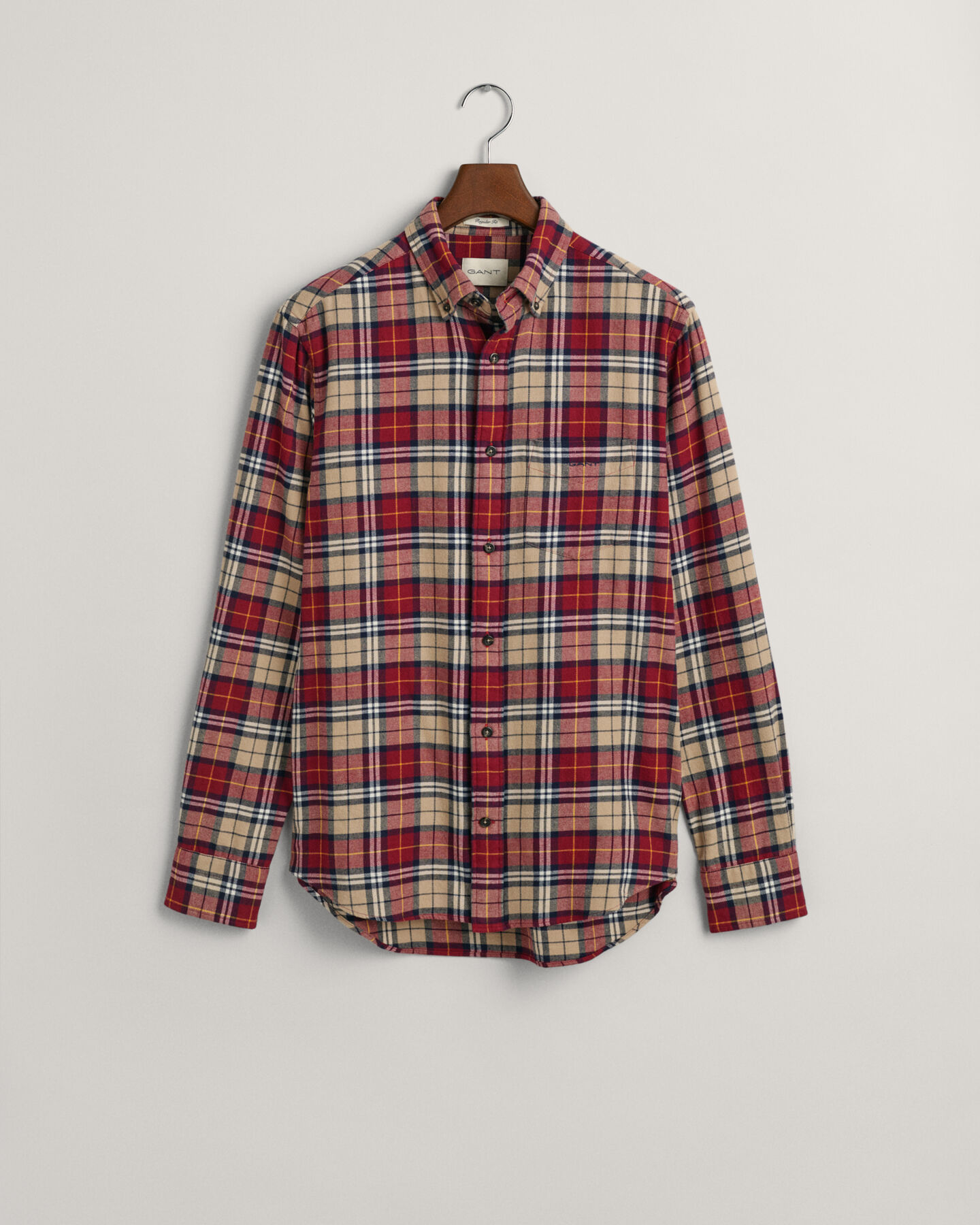 Regular fit ternet flannelskjorte
