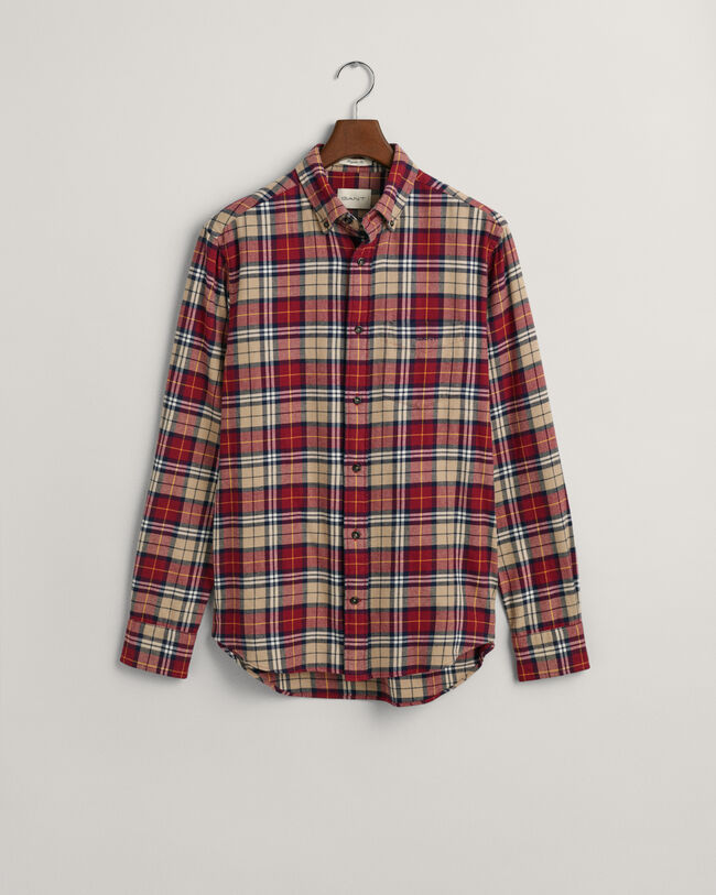 Regular fit ternet flannelskjorte