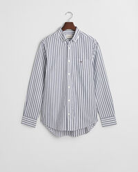 Regular fit stribet klassisk poplin-skjorte