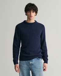 Crewneck sweater med uldnister