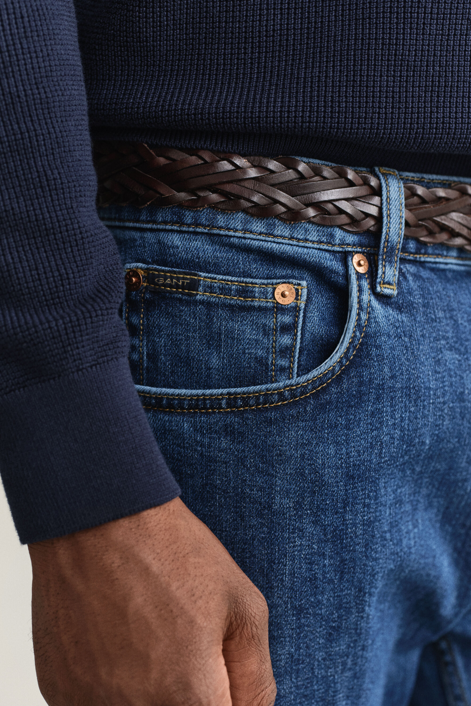 Regular fit jeans i let vask