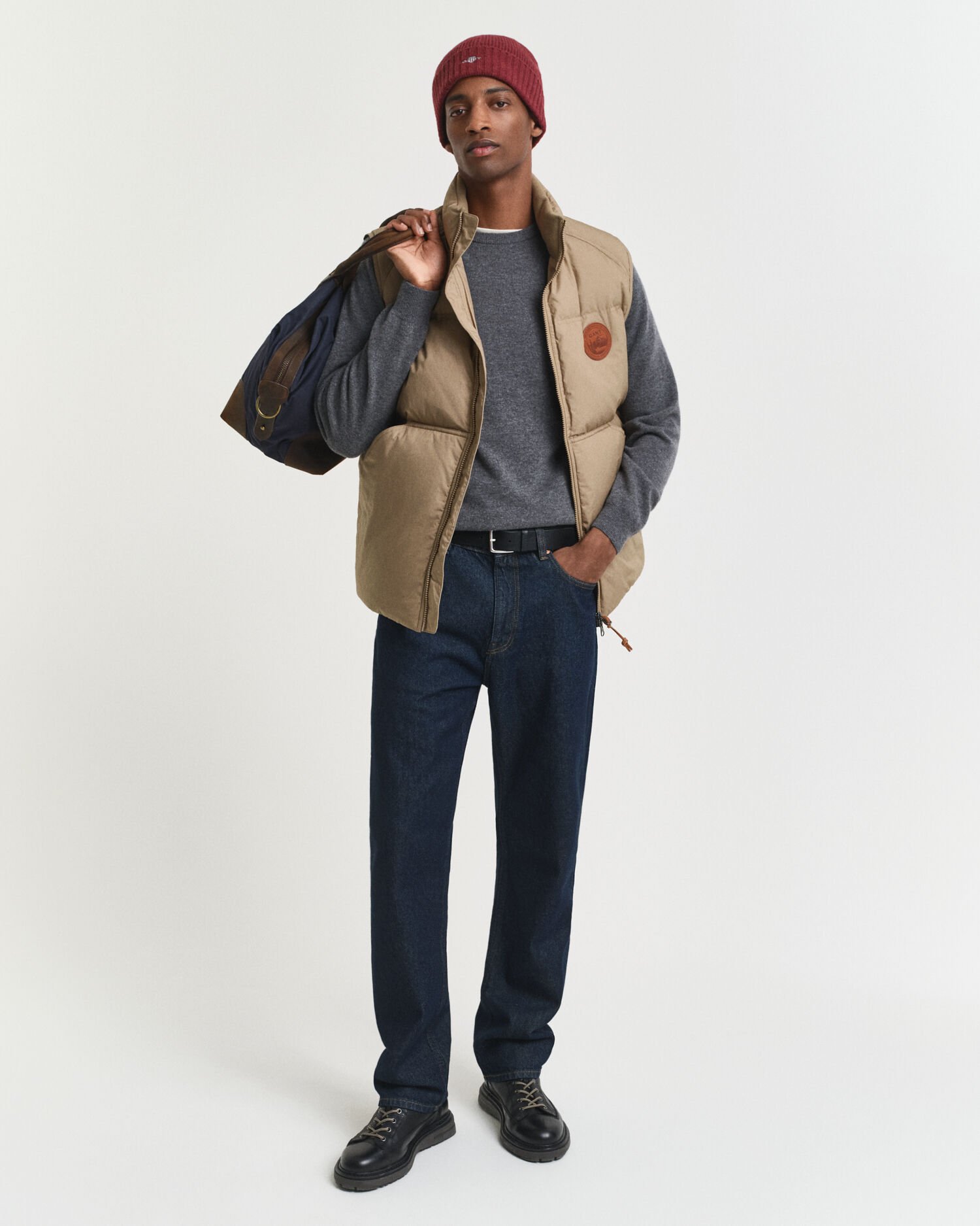 Crewneck sweater i ekstra fin lammeuld