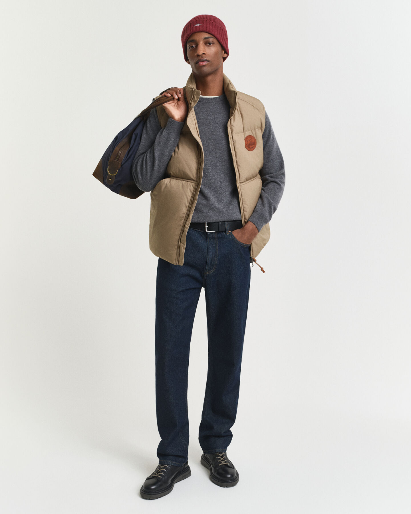 Crewneck sweater i ekstra fin lammeuld