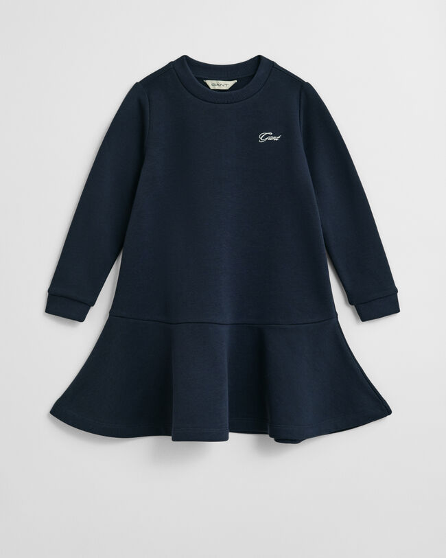 Girls jerseykjole med skrift