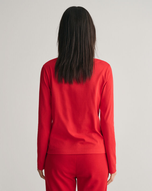 G T-shirt med crewneck og lange ærmer