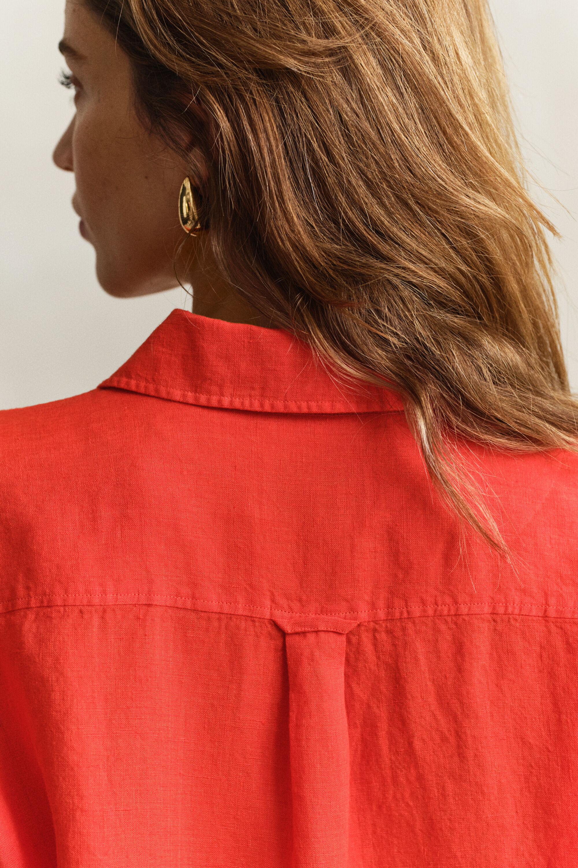 Relaxed fit hørskjorte