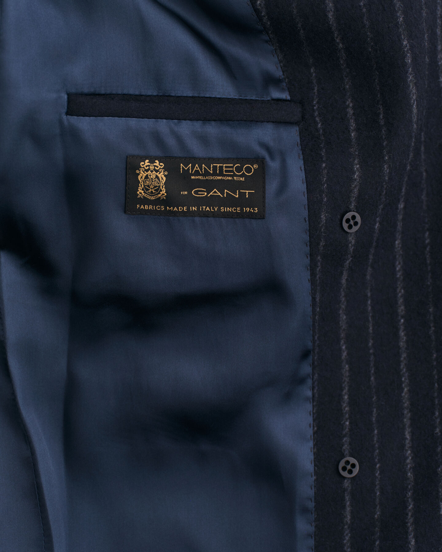 Nålestribet uldfrakke