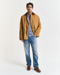 Sweater med crewneck i mouliné uldblanding