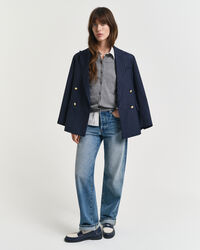 Let strikket vest med korte ærmer