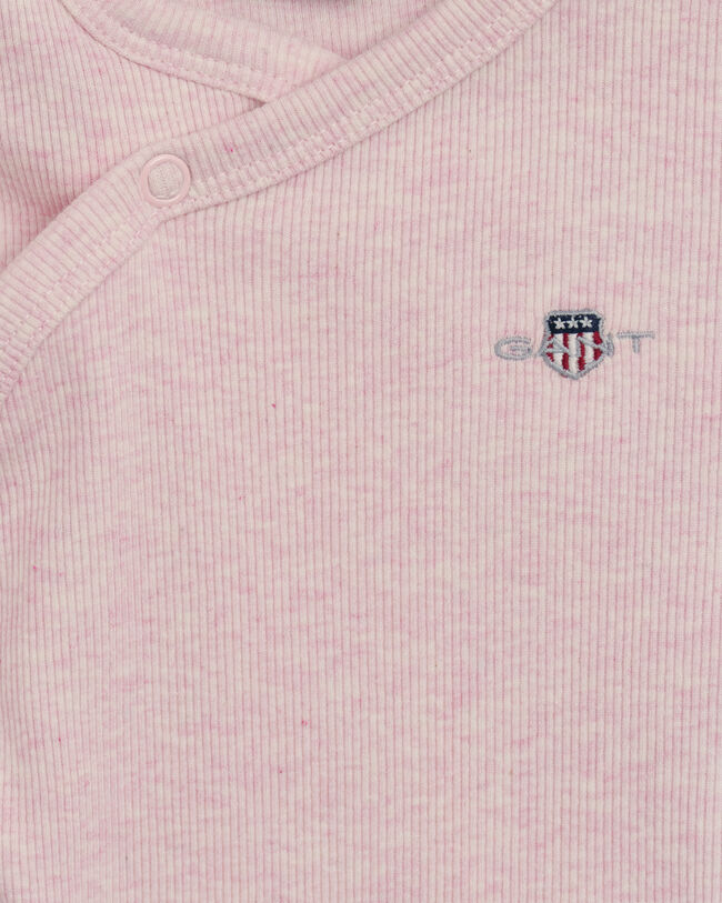 Baby Shield ribstrikket sl&aring;-om bodysuit