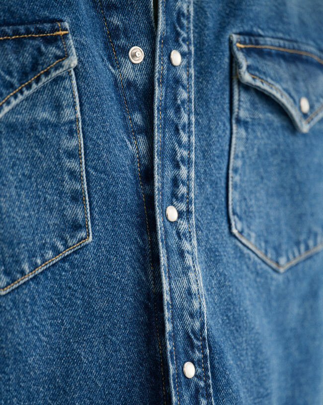 Relaxed fit Western denimskjorte