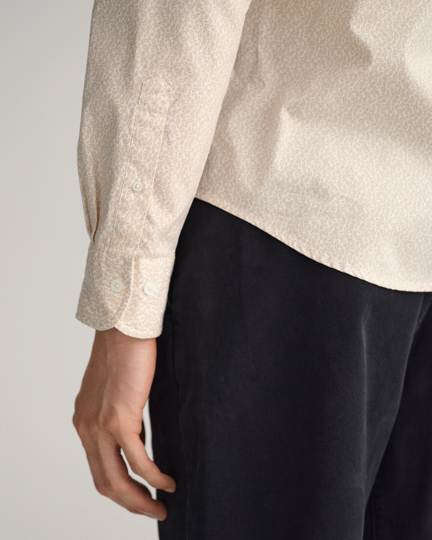 Slim fit Oxford skjorte med lille Paisley