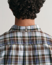 Regular fit skjorte af poplin med mellemstore tern