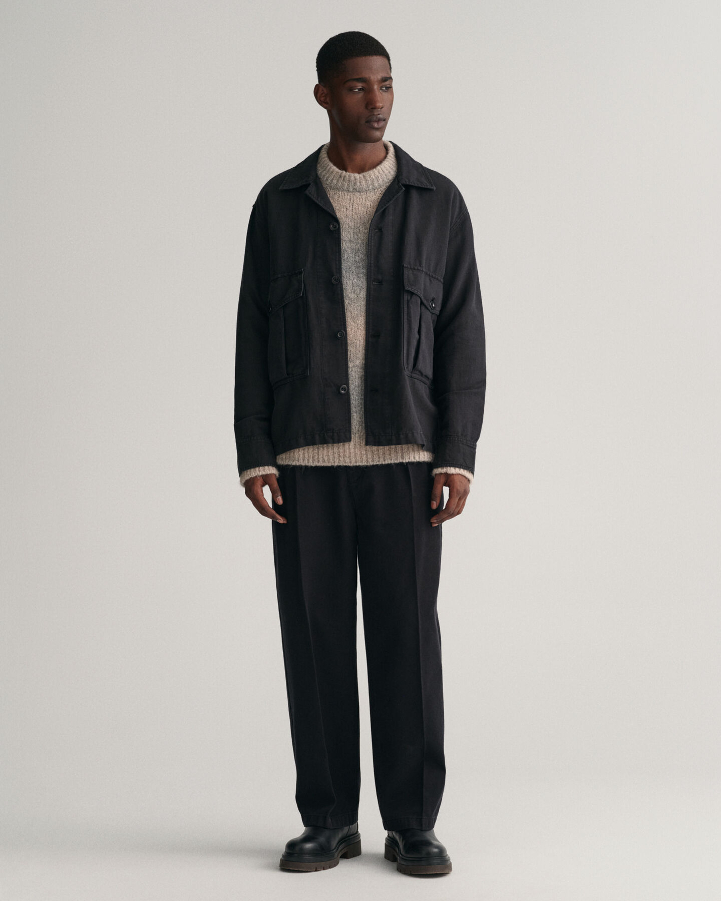 Twill chinobukser med læg