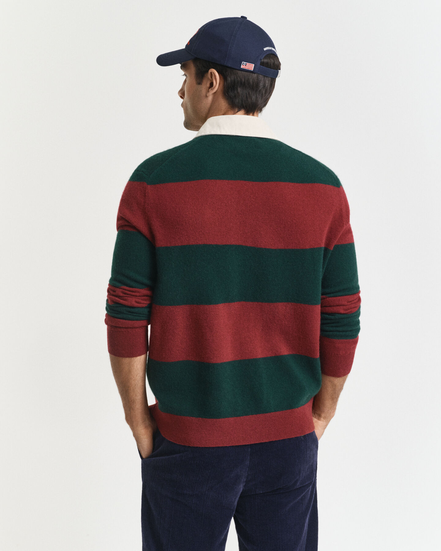 Stribet Rugger sweater af ekstra fin lammeuld