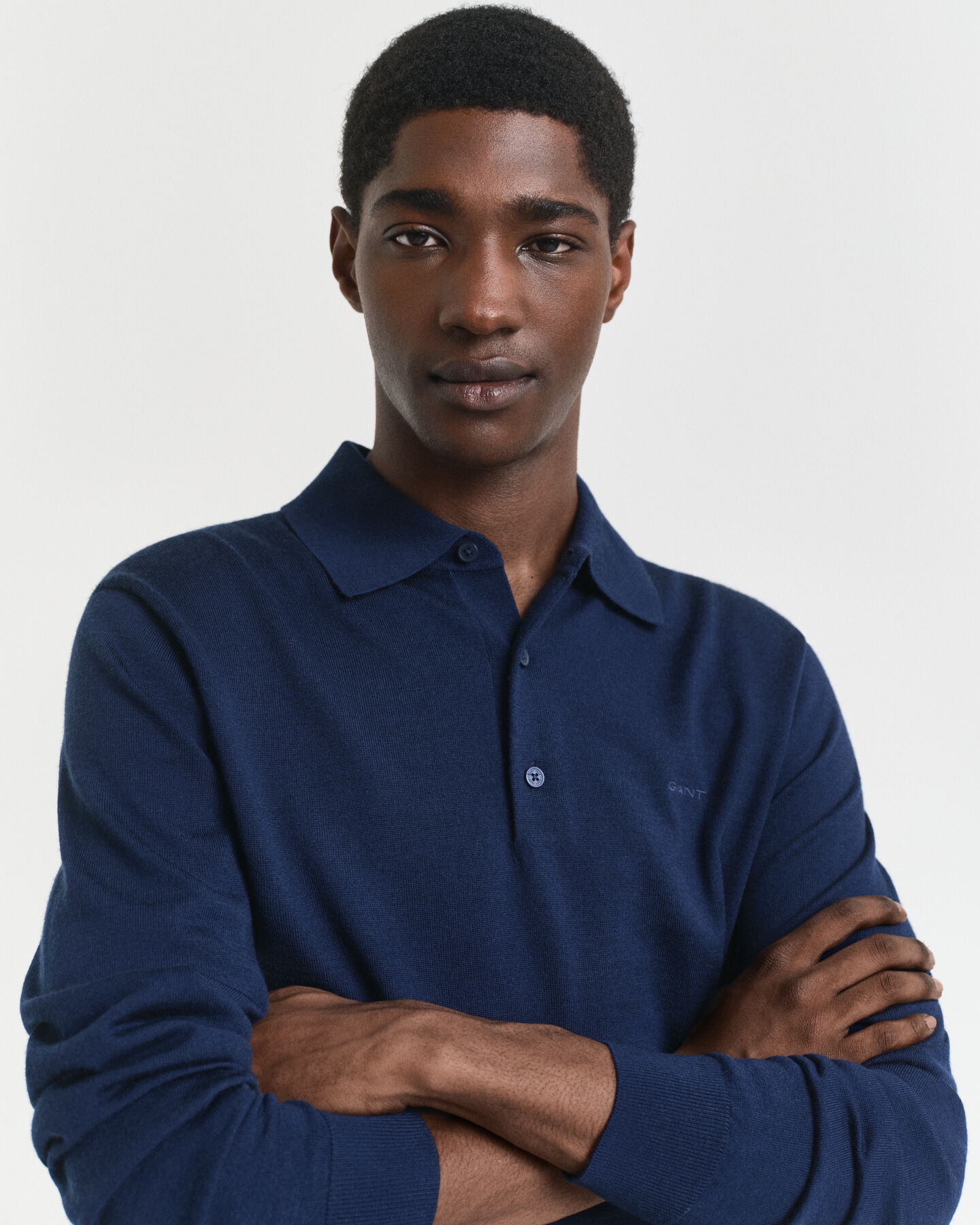 Polosweater af ekstra fin merinould