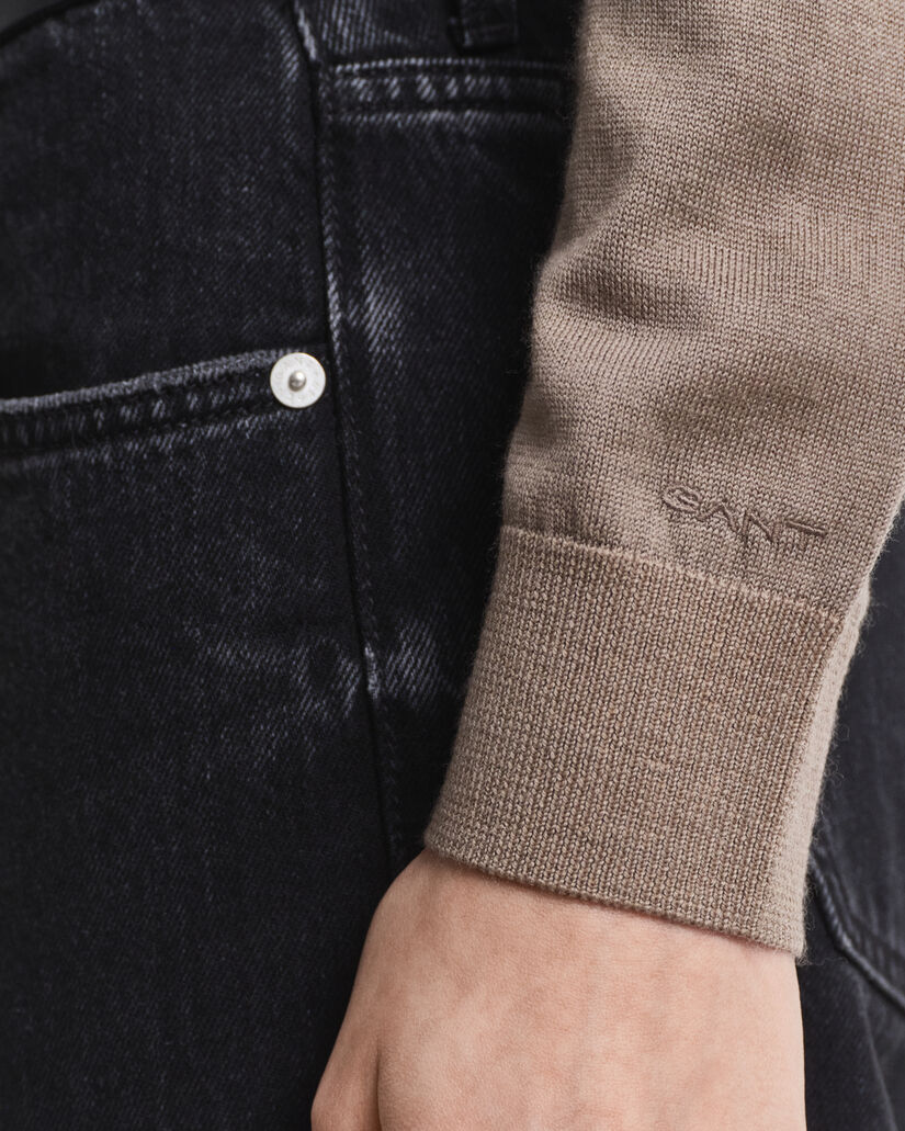 Crewneck sweater af ekstra fin merinould