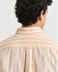 Regular fit stribet skjorte af bomuldsh&oslash;r