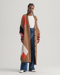 Lang argyle cardigan