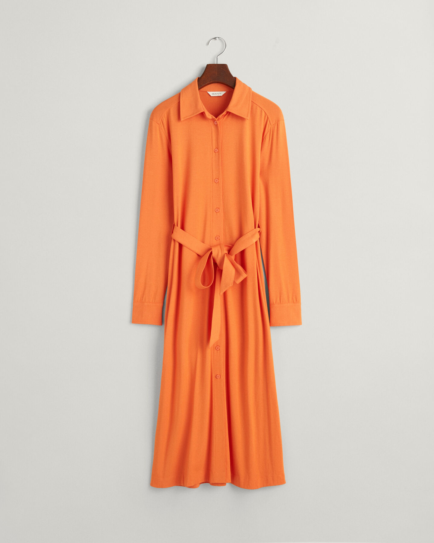 Slim fit jersey skjortekjole