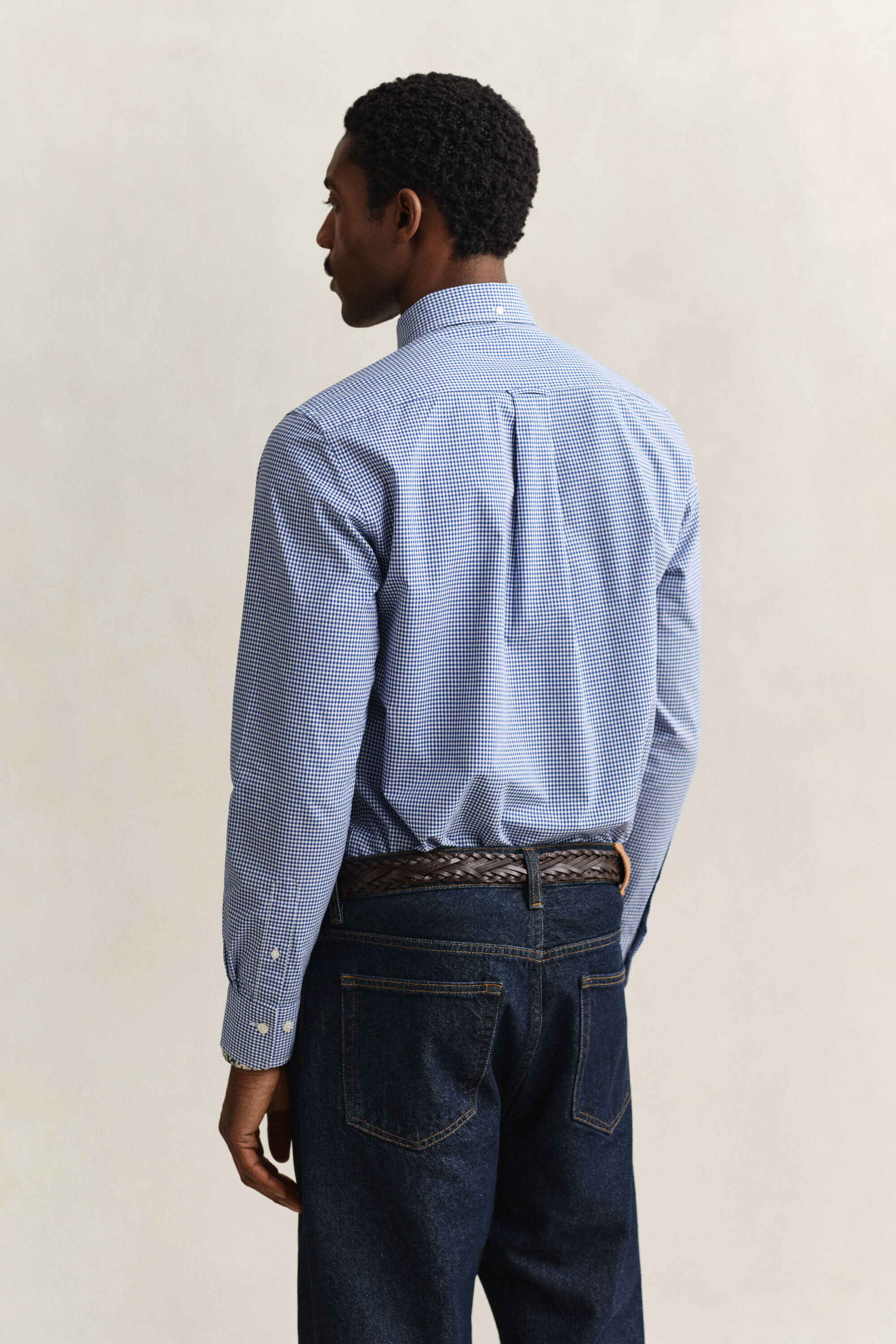 Gingham klassisk poplin-skjorte