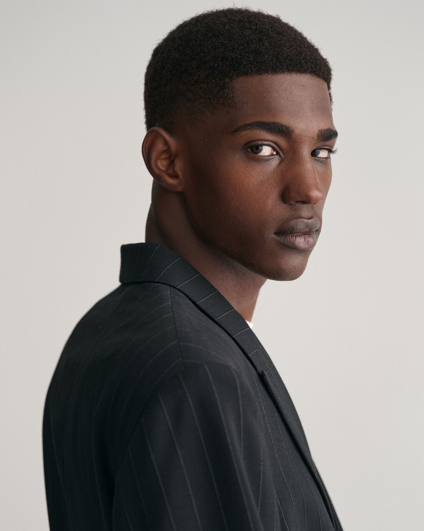 Relaxed Fit jakkesæt-blazer med nålestriber