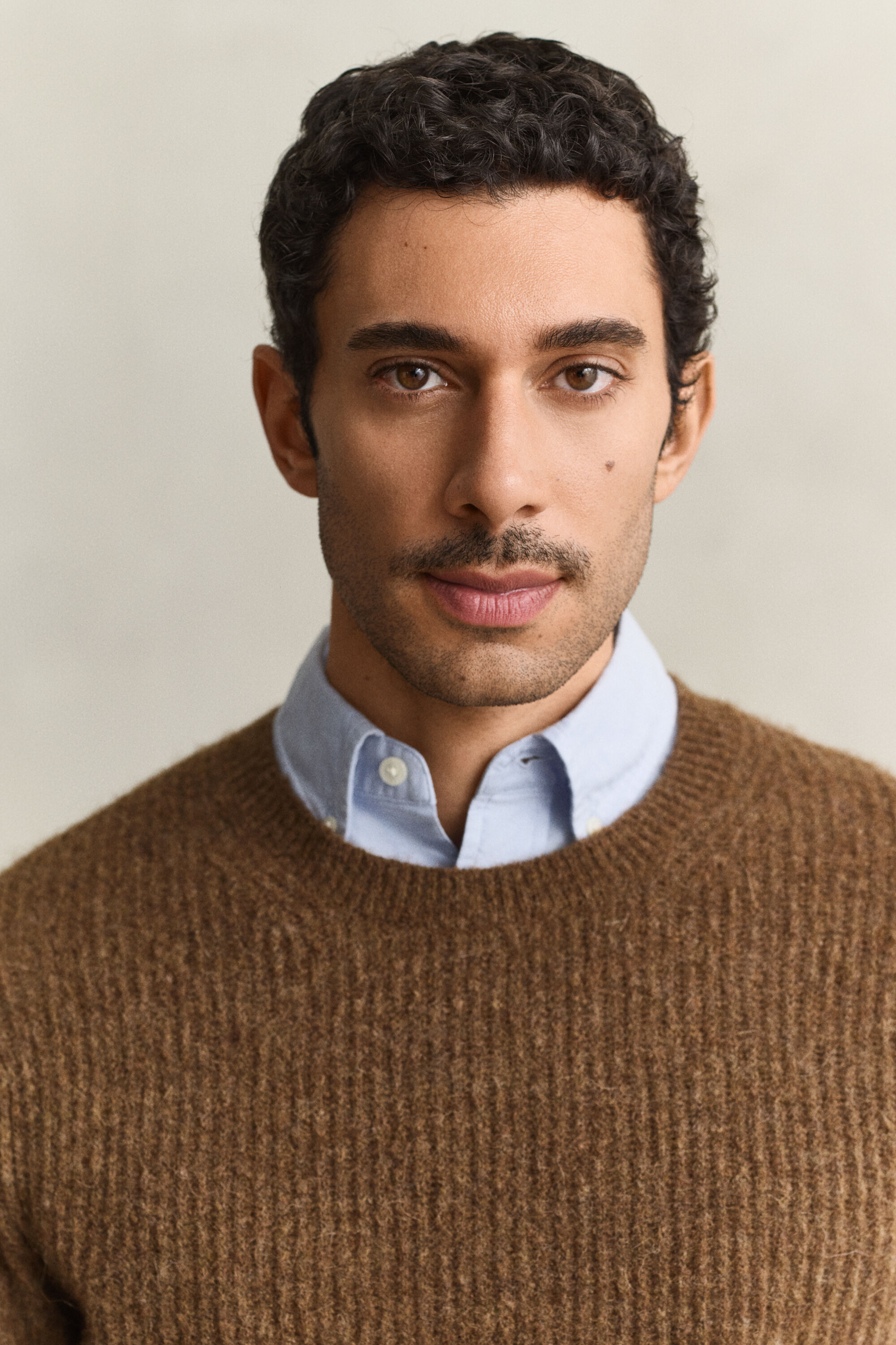 Sweater med crewneck i alpakauldblanding