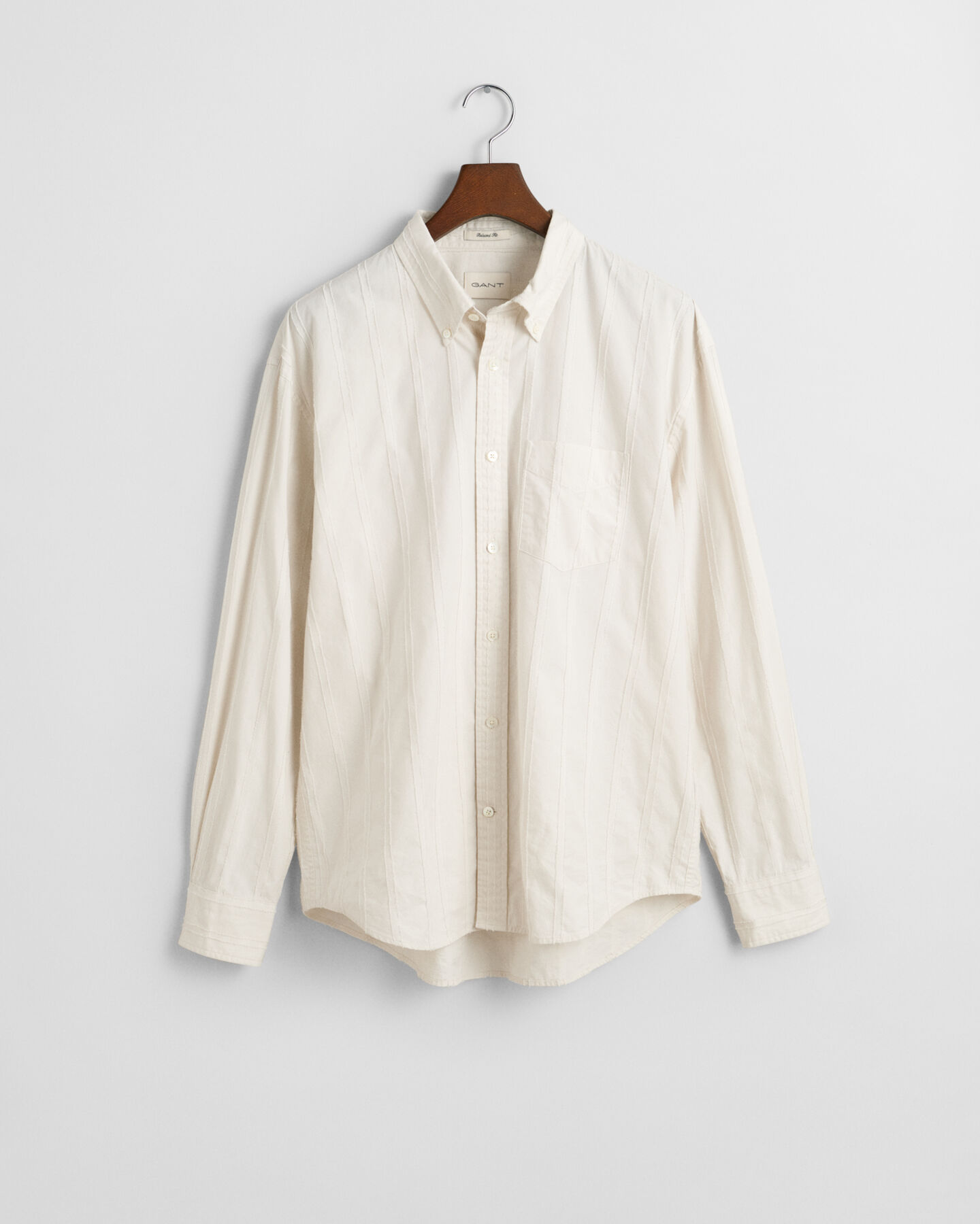 Relaxed fit stribet skjorte med tekstur