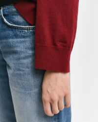 Crewneck sweater i ekstra fin lammeuld