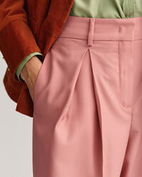 Brede bukser med læg og høj talje